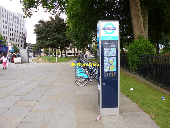 Photo 6"x4" Tower Gardens, bicycle hire London c2012