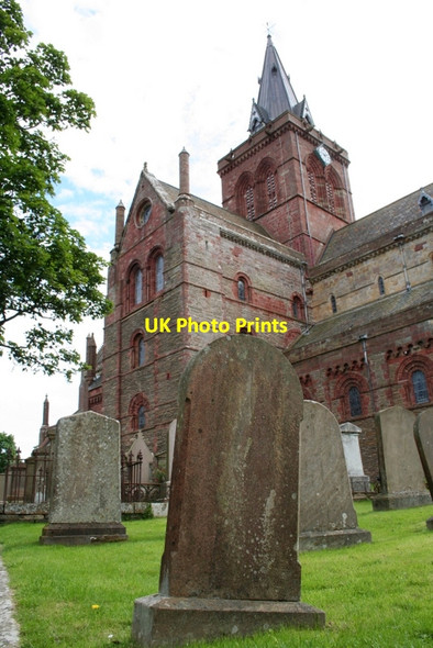 Photo 6"x4" St Magnus cathedral from the north Kirkwall c2012