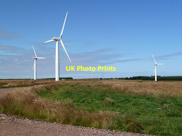 Photo 6"x4" Drone Hill Wind Farm Grantshouse c2012
