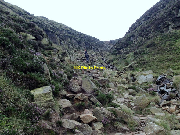 Photo 6"x4" Climb at the head of Grindsbrook Clough Upper Booth c2012