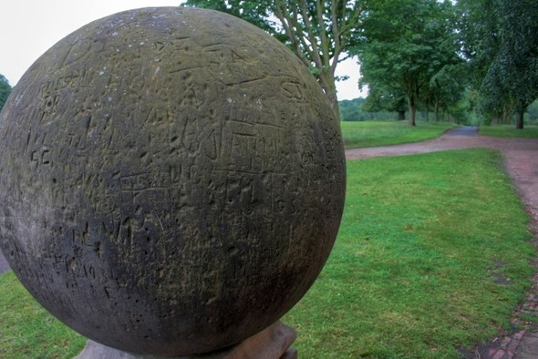 Photo 6"x4" Close up of Stone Ball Lenton Abbey c2008