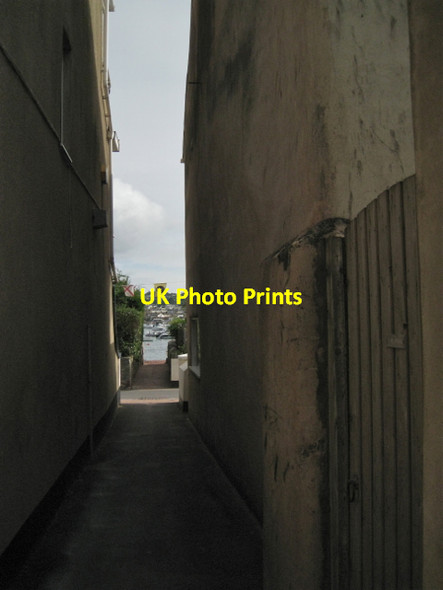 Photo 6"x4" Alley from Middle Street to Marine Parade Teignmouth c2012