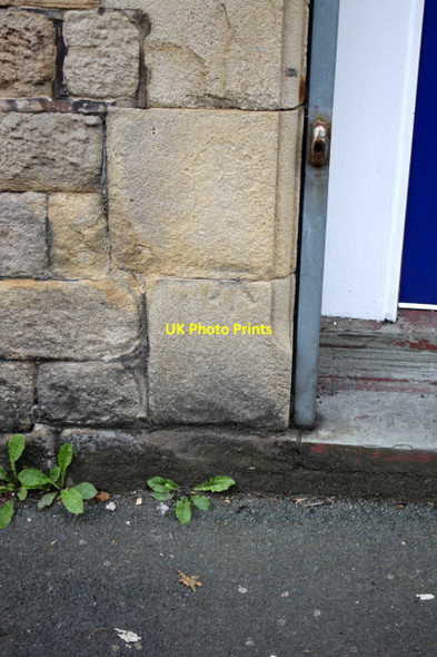 Photo 6"x4" Bench mark, Grecian Mills Bolton\/SD7108 c2012