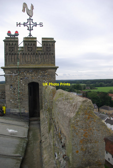Photo 6"x4" Top of the tower - St Mary's Church, Mildenhall Barton Mills c2012