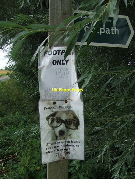 Photo 6"x4" Footpath Sign Debenham c2012