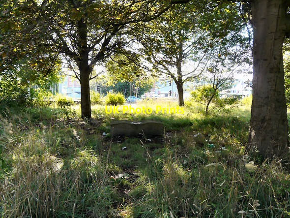 Photo 6"x4" Burial ground inside Portwood roundabout Stockport\/SJ8990 c2012