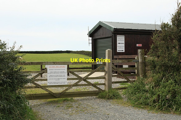 Photo 6"x4" Entrance to Hartland Heliport Blegbury c2012
