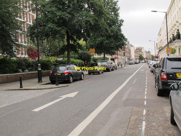 Photo 6"x4" Contraflow cycle lane on Ebury street Westminster c2012