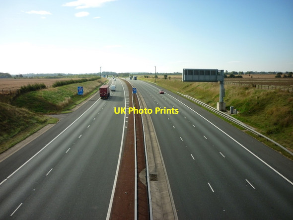 Photo 6"x4" Looking south along the A1M from Grovehall Hall Knottingley c2012