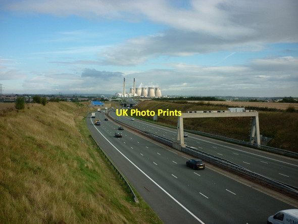 Photo 6"x4" Looking north along the A1M from Grovehall Hall Knottingley c2012