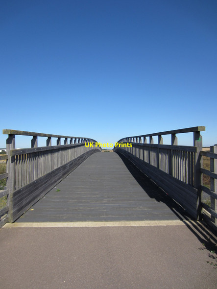 Photo 6"x4" Footbridge over the A507 Ridgemont bypass Brogborough c2012