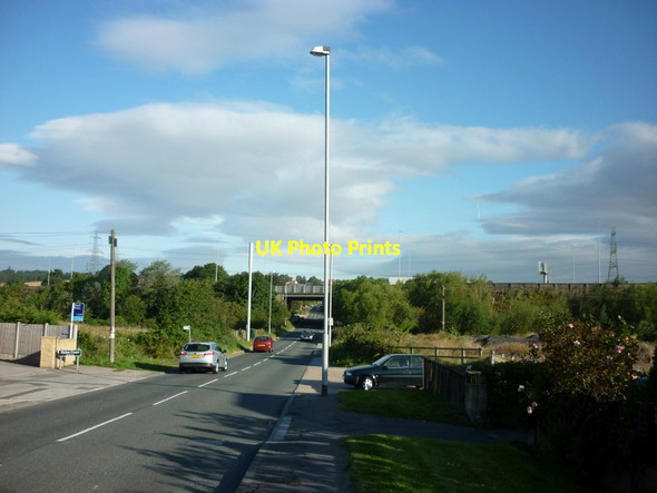 Photo 6"x4" Looking down Spittal Hardwick Lane towards the M62 Pontefract c2012