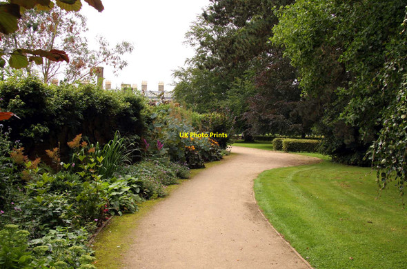Photo 6"x4" Path past a flower border in Althorp Park Great Brington c2012