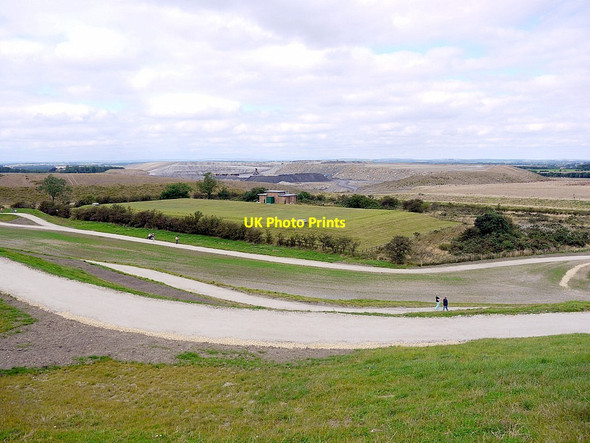 Photo 6"x4" Underground reservoir and opencast north-west of Northumberlandia Shotton\/NZ2278 c2012
