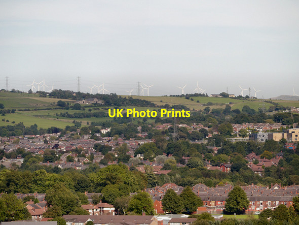 Photo 6"x4" A View Towards Scout Moor Windfarm from Bolton Cowpe c2012