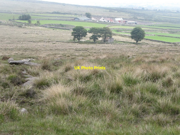 Photo 6"x4" View across the moorland towards the ruins of Sheep Wash Cottage Attical c2011