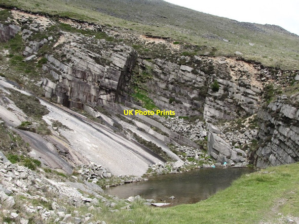 Photo 6"x4" Flooded quarry at the foot of Slieve Binnian Attical c2011