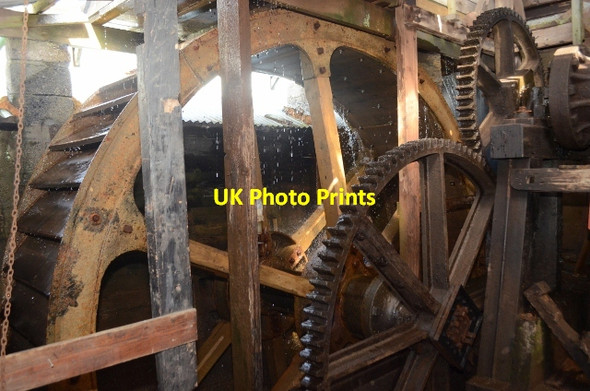 Photo 6"x4" Tolgus Tin - pitchback wheel Redruth c2012