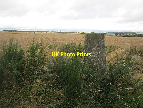 Photo 6"x4" Scone Aerodrome triangulation pillar Balbeggie c2012