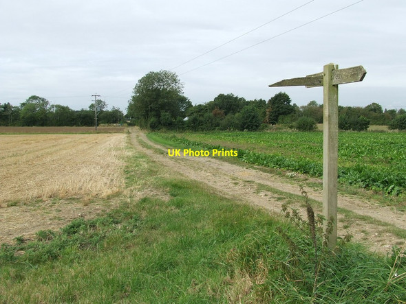 Photo 6"x4" Broken Footpath Sign Denham\/TM1974 c2012