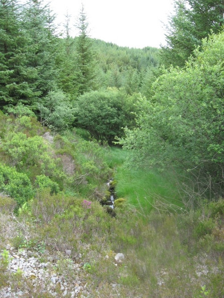 Photo 6"x4" Allt Sailean an E\u00c3\u00b2rna draining away: Surprisingly small, albeit a dry period Salen\/An Sailean c2008