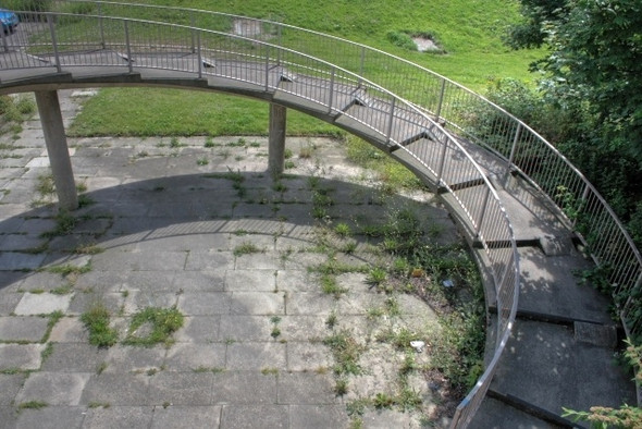 Photo 6"x4" Approach to Bridge Over Railway Port Clarence c2008
