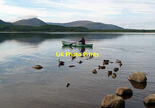 Photo 6"x4" A canoeist on Loch Morlich Reindeer Ho c2012