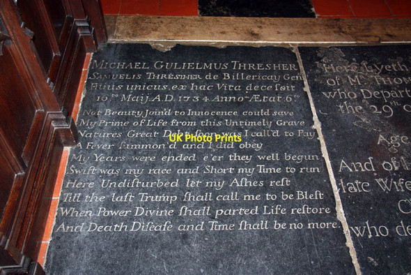 Photo 6"x4" St Mary Magdalene, Great Burstead - Ledger slab Billericay c2012