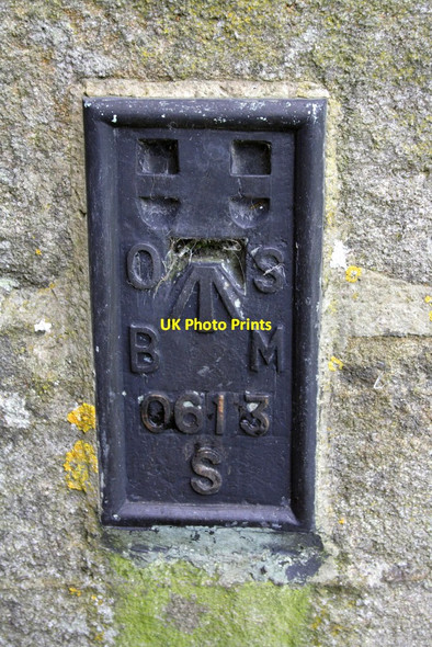 Photo 6"x4" Benchmark on St Mary's and St Alkelda's Church Middleham\/SE1287 c2012