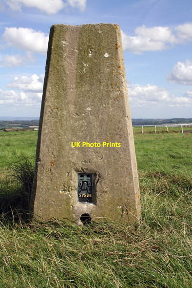 Photo 6"x4" Triangulation pillar on Middleham Low Moor Coverham c2012