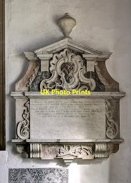 Photo 6"x4" St Michael's church, Creech St Michael - monument to John Keyt Creech St Michael c2012