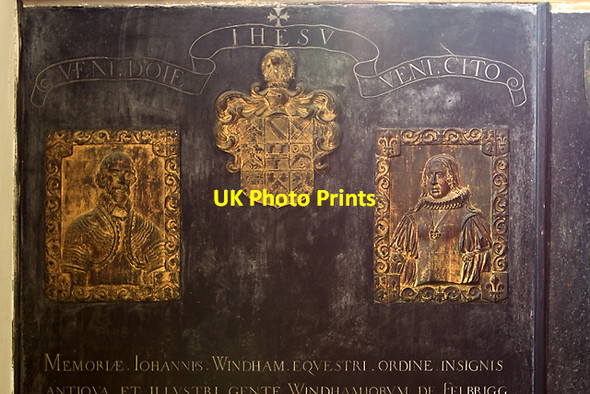 Photo 6"x4" St Decuman's church, Watchet - monuments to John Wyndham (4) detail Watchet c2012