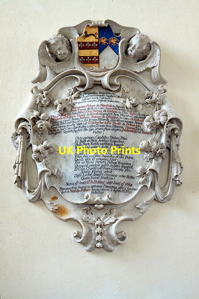 Photo 6"x4" St Andrew's church, Stogursey - monument to Peregrine Palmer Stogursey c2012