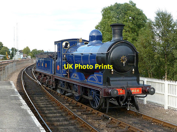 Photo 6"x4" Caledonian 828 at Aviemore Station Aviemore c2012