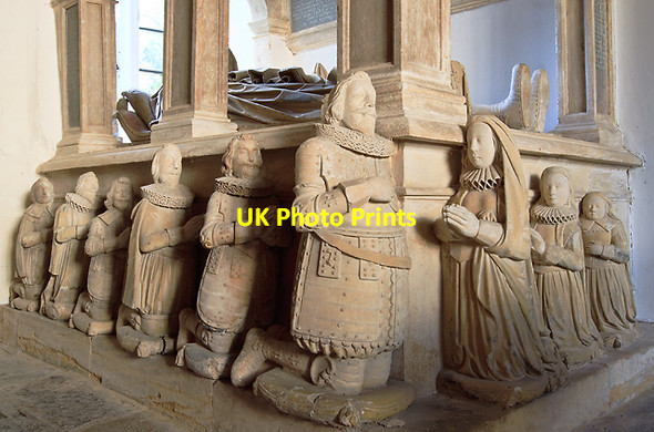 Photo 6"x4" St Edward's church, Goathurst - monument to Sir Nicholas Halswell (4) detail Goathurst c2012