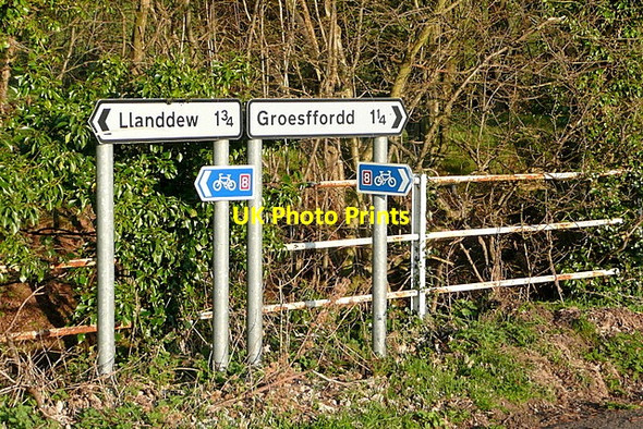 Photo 6"x4" Road junction near Troedyrharn Groesffordd\/SO0728 c2012