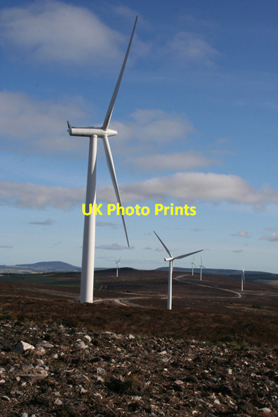 Photo 6"x4" Wind Farm on Knockan Drummuir\/NJ3844 c2012