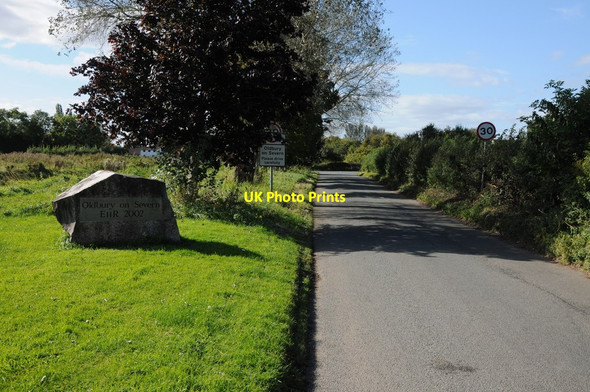 Photo 6"x4" Jubilee boundary stone, Oldbury-on-Severn Oldbury-on-Severn c2012