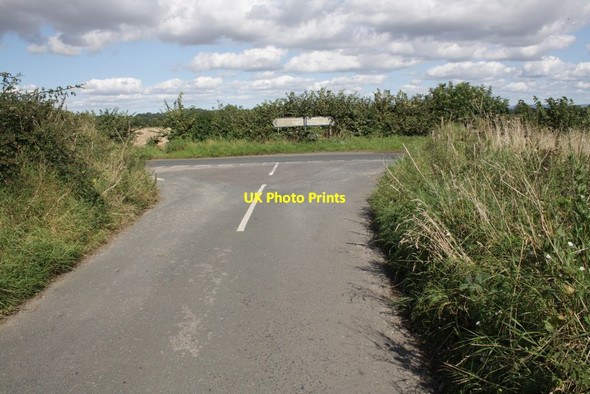 Photo 6"x4" Junction of Tickergate Lane with Low Street Great Fencote c2012