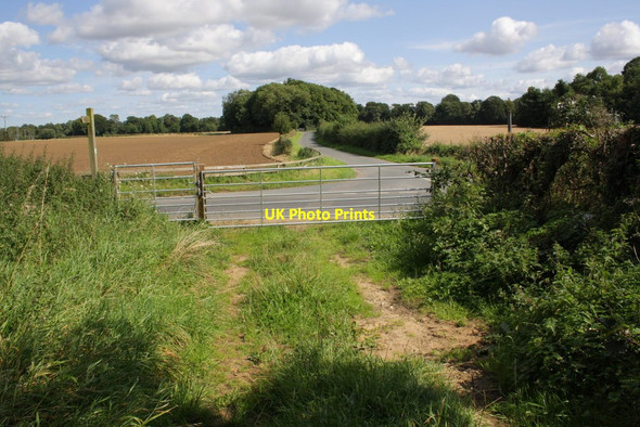 Photo 6"x4" Footpath and road junctions with Low Street Great Fencote c2012