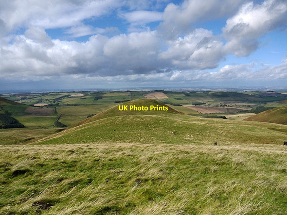 Photo 6"x4" Green Humbleton from Stob Rig Kirk Yetholm c2012