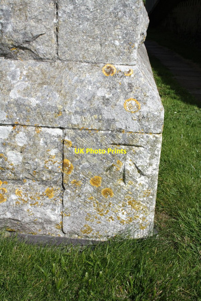 Photo 6"x4" Benchmark on buttress of St Andrew's Church Southwell\/SY6870 c2012