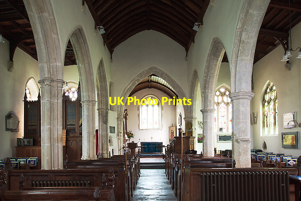 Photo 6"x4" Church of St John the Baptist, Churchill -  the nave Churchill Green c2012