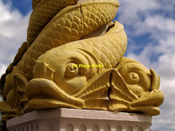 Photo 6"x4" Detail on lamp standard base, Queens Bridge, Belfast Belfast c2012