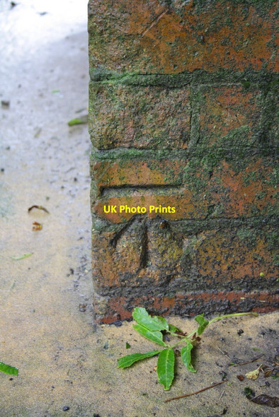 Photo 6"x4" Benchmark on railway bridge over B3081 Bruton c2012