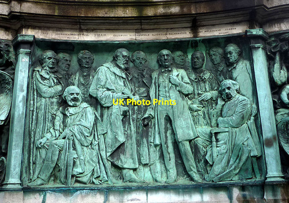Photo 6"x4" The south panel, Victoria monument, Dalton Square Lancaster c2012