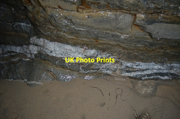 Photo 6"x4" Metamorphic Quartz veins Goonvrea c2012