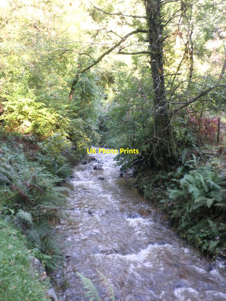 Photo 6"x4" River Avill in spate, near Ford Farm Cutcombe c2012