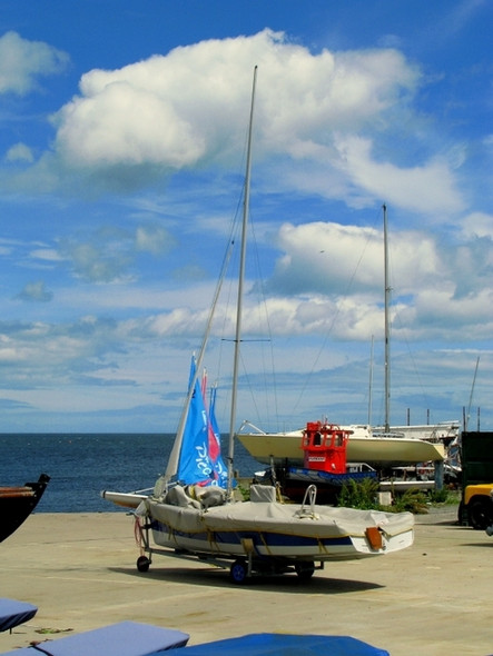Photo 6"x4" Yacht, Ballyholme Yacht Club boatyard Bangor\/J5081 c2008