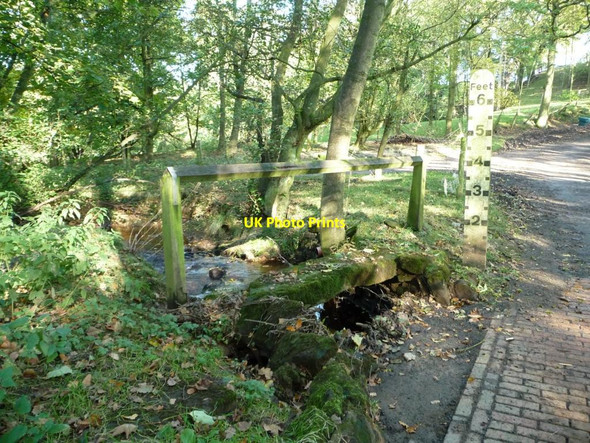 Photo 6"x4" Footbridge and flood gauge at the ford Westerdale\/NZ6605 c2012